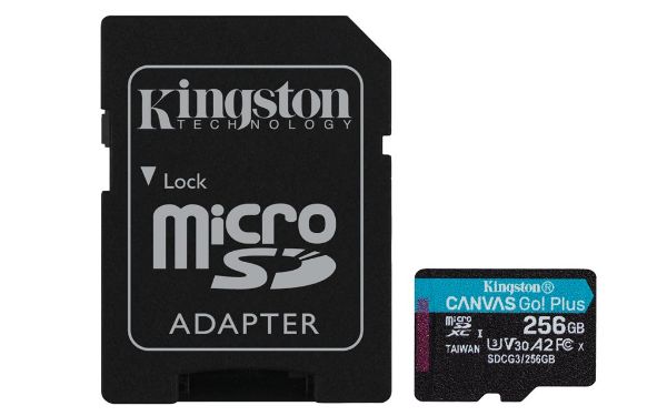 Εικόνα της Κάρτα Μνήμης microSDXC Kingston CANVAS GO! Plus 256GB A2 U3 V30 + Αντάπτορας